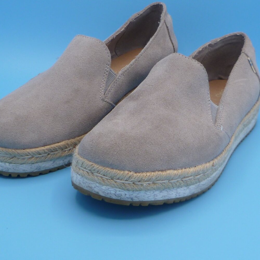 Toms Palma Grey Suede Espadrille Womens 7.5 M